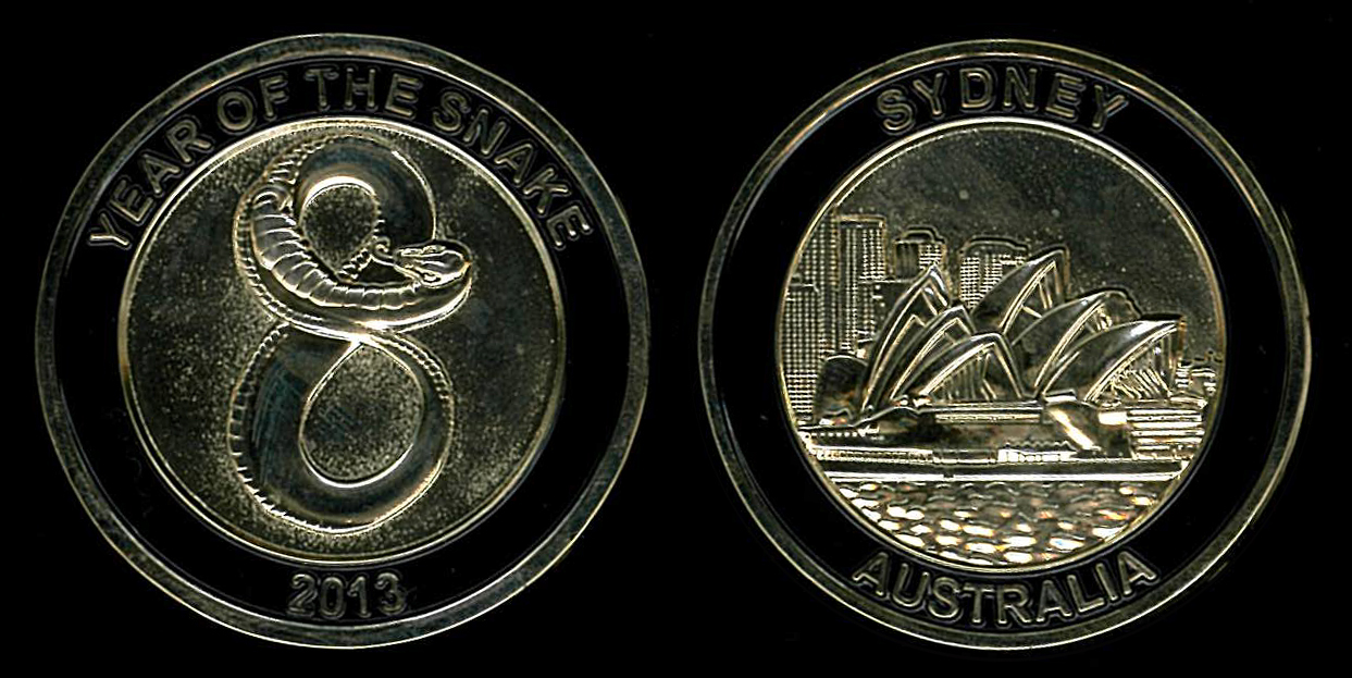 Opera House Year of Ther Snake Coin 2013